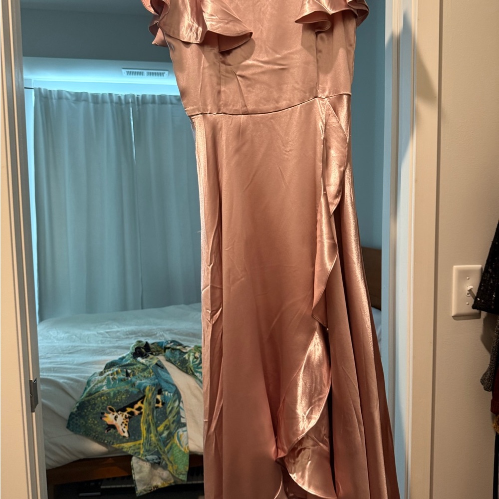 Ivy City Co Satin Pink Dress